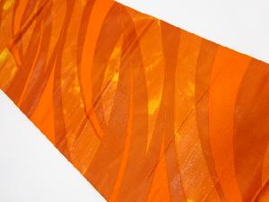 リサイクル　抽象熨様織出し袋帯